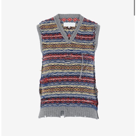 Maison Margiela Reversible Fair Isle Sweater Vest - Picture 5 of 10